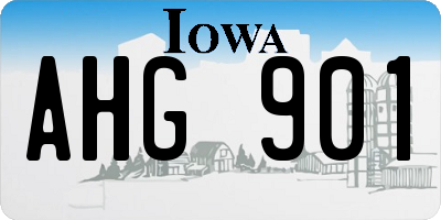 IA license plate AHG901