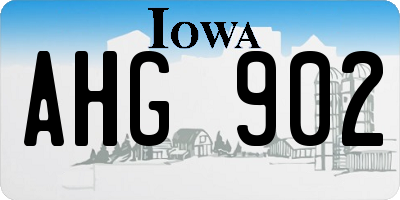 IA license plate AHG902