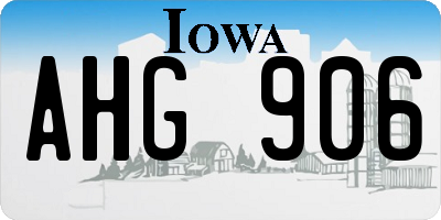 IA license plate AHG906