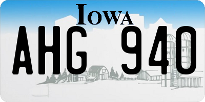 IA license plate AHG940