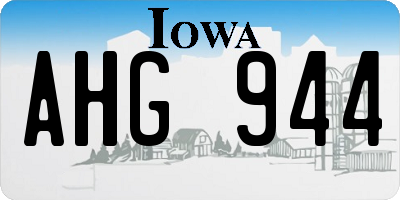 IA license plate AHG944