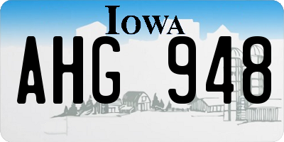 IA license plate AHG948