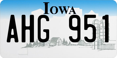 IA license plate AHG951
