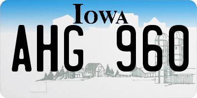 IA license plate AHG960