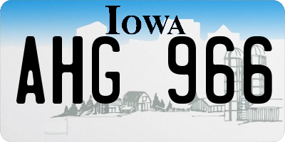 IA license plate AHG966