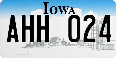 IA license plate AHH024