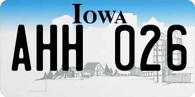 IA license plate AHH026