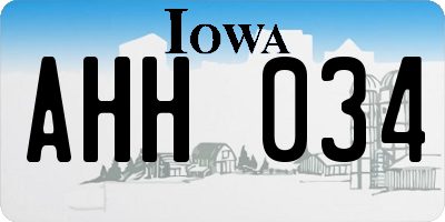 IA license plate AHH034
