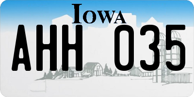 IA license plate AHH035