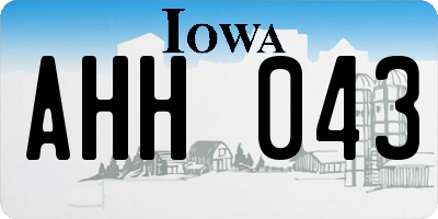 IA license plate AHH043