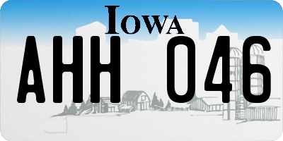 IA license plate AHH046