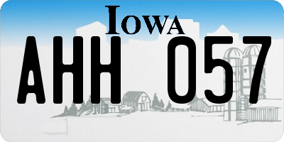 IA license plate AHH057