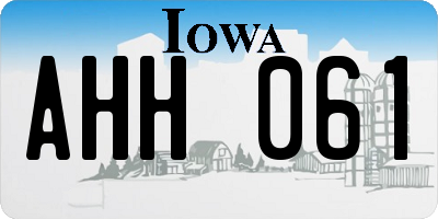 IA license plate AHH061