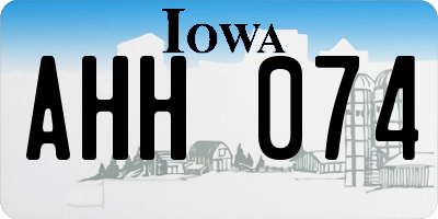IA license plate AHH074