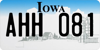 IA license plate AHH081