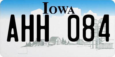 IA license plate AHH084