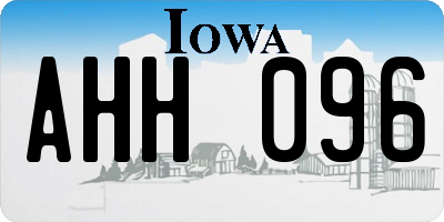 IA license plate AHH096