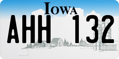 IA license plate AHH132