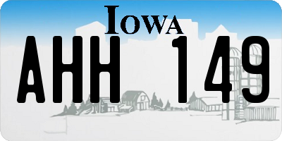 IA license plate AHH149