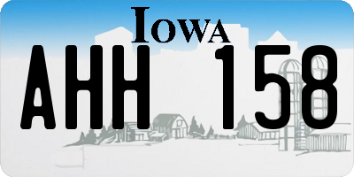 IA license plate AHH158
