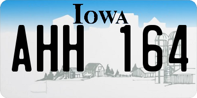 IA license plate AHH164