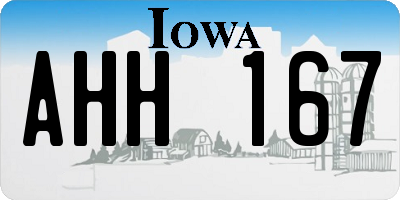 IA license plate AHH167