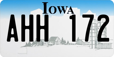 IA license plate AHH172