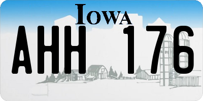 IA license plate AHH176