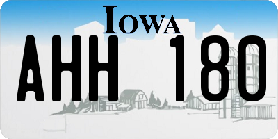 IA license plate AHH180