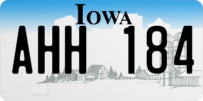 IA license plate AHH184