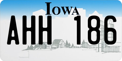 IA license plate AHH186