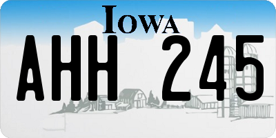 IA license plate AHH245