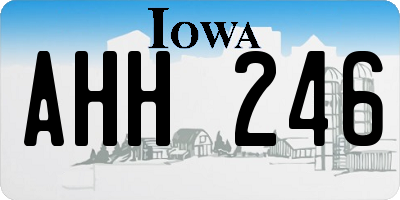 IA license plate AHH246