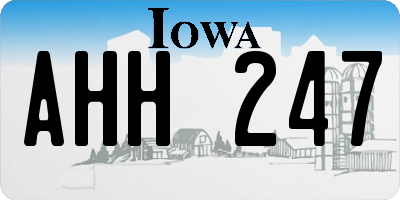 IA license plate AHH247