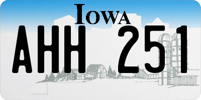 IA license plate AHH251