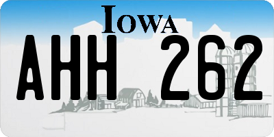 IA license plate AHH262