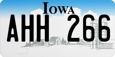 IA license plate AHH266