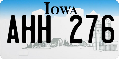 IA license plate AHH276
