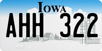 IA license plate AHH322