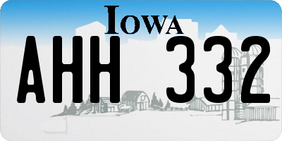 IA license plate AHH332