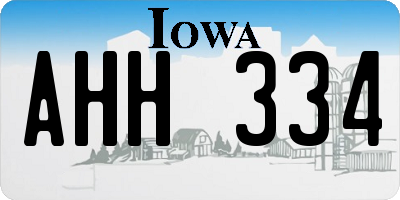 IA license plate AHH334