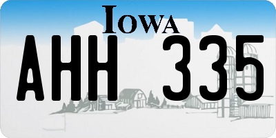 IA license plate AHH335