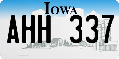 IA license plate AHH337