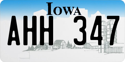 IA license plate AHH347