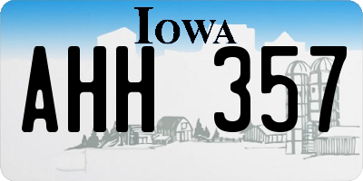 IA license plate AHH357