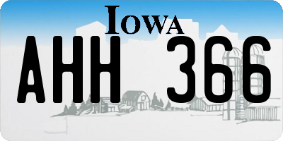 IA license plate AHH366
