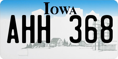 IA license plate AHH368