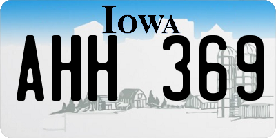 IA license plate AHH369