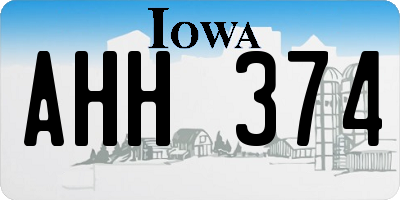 IA license plate AHH374