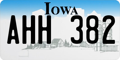 IA license plate AHH382